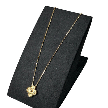 Used VAN CLEEF & ARPELS 18K Gold Alhambra Neeklace GHW