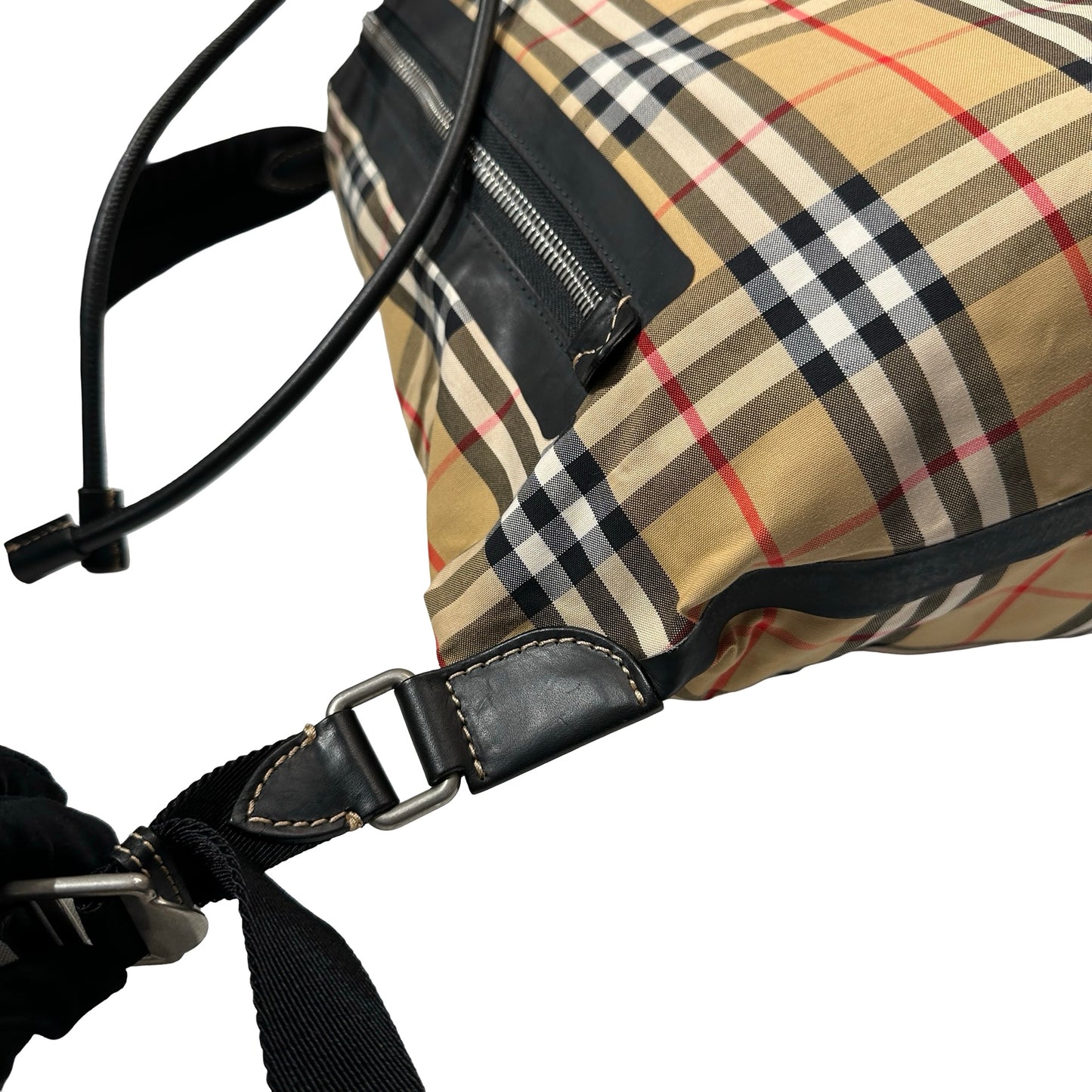 Used BURBERRY Backpack Rucksack Black Brown PHW