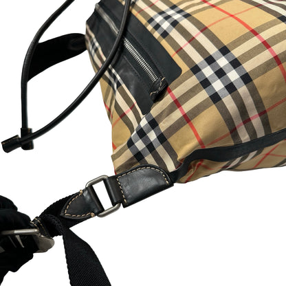Used BURBERRY Backpack Rucksack Black Brown PHW
