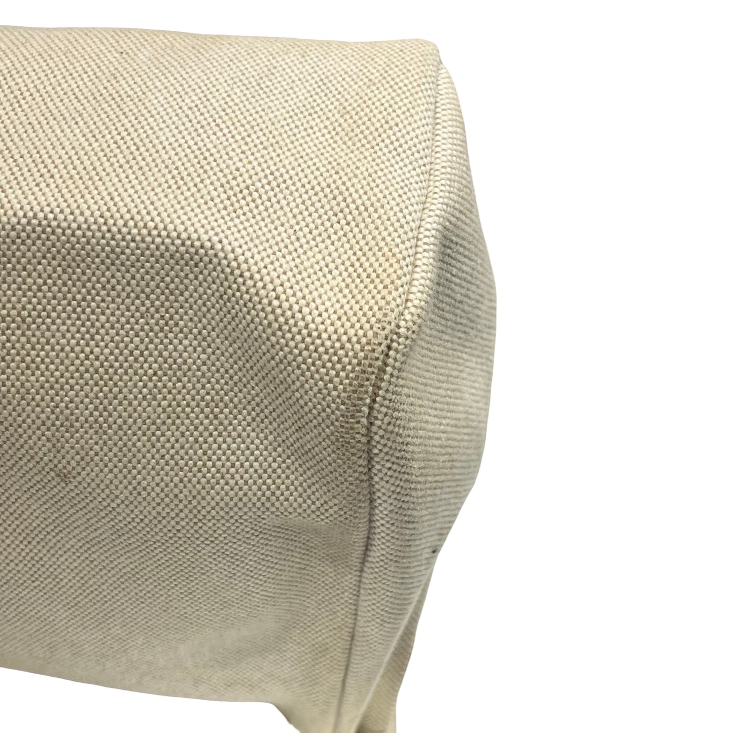 Used HERMES Canvas Leather Herbag Handbag Beige Blue