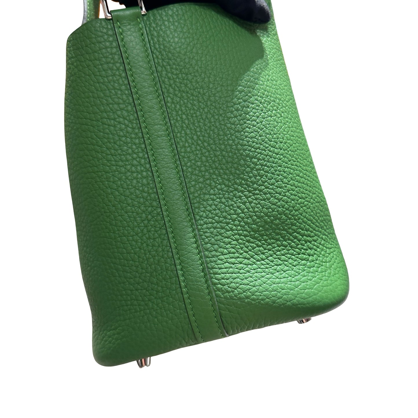 Brand New HERMES Clemence Picotin Lock Bucket Bag Green
