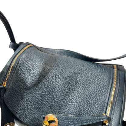 Used Hermès Caviar skin Lindy 26 Shoulder Bag Dark green GHW