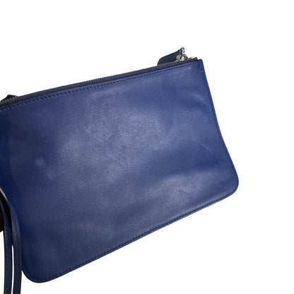 Used DIOR Leather Diorissimo Tote Bag Blue