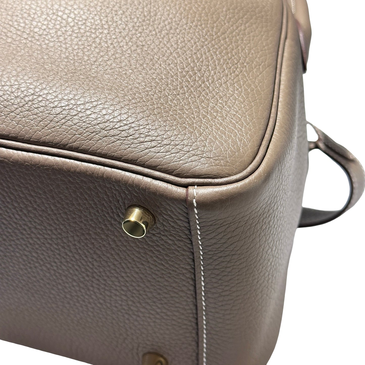Used HERMÈS Lindy 26 Handbag Etoupe (18) GHW