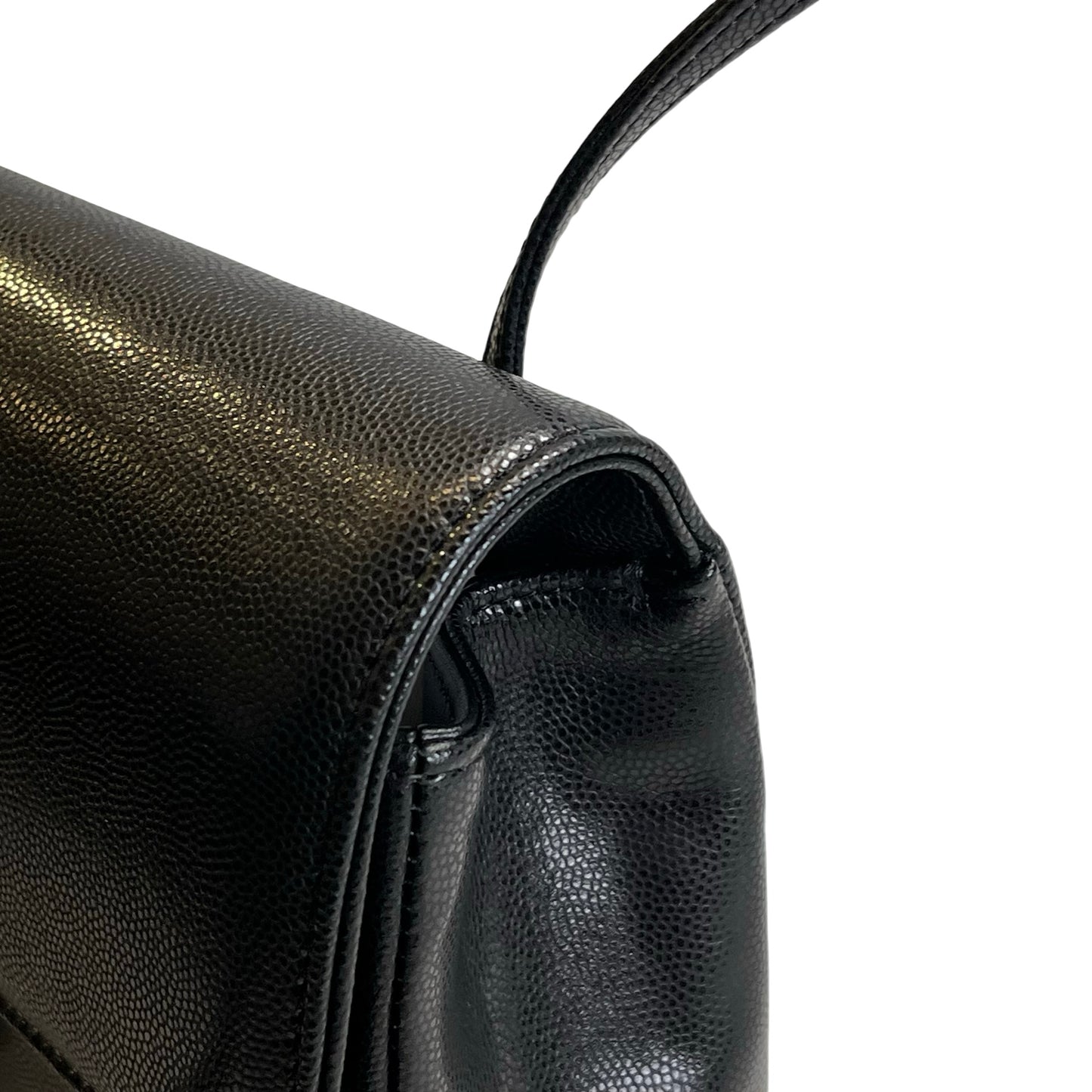 Used CHANEL Caviar Leather Shoulder Bag Shoulder Bag Black