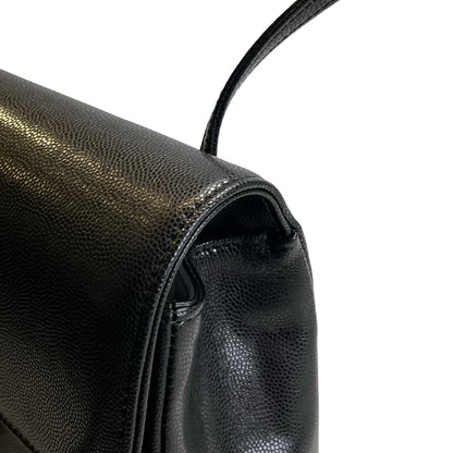 Used CHANEL Caviar Leather Shoulder Bag Shoulder Bag Black