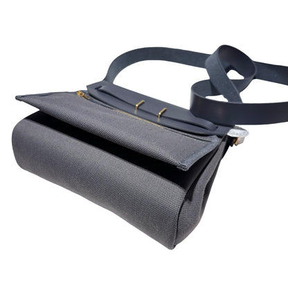 Unused HERMÈS Mini Herbag Two Way Shoulder Bag Grey GHW