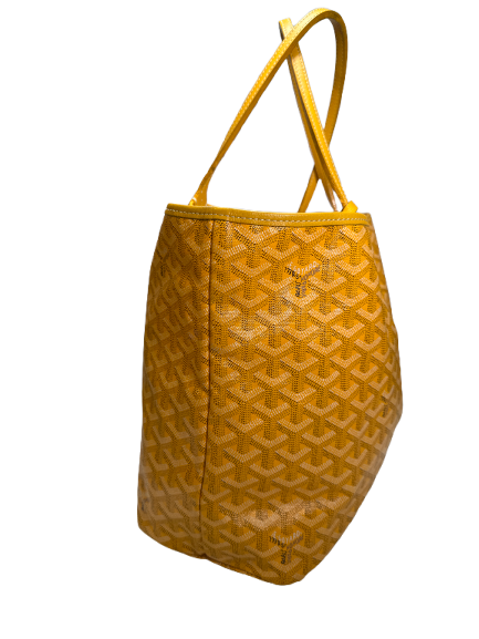 Used GOYARD Goyardine Canvas Saint Louis Tote Bag Yellow