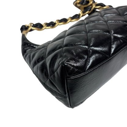 New Chanel Hobo Small Shoulder Bag Black GHW