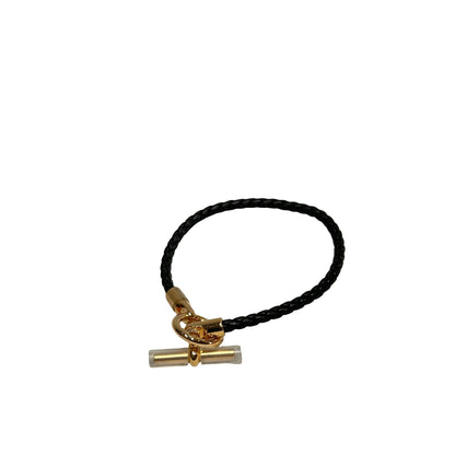 Unused HERMÈS Bracelet Black GHW