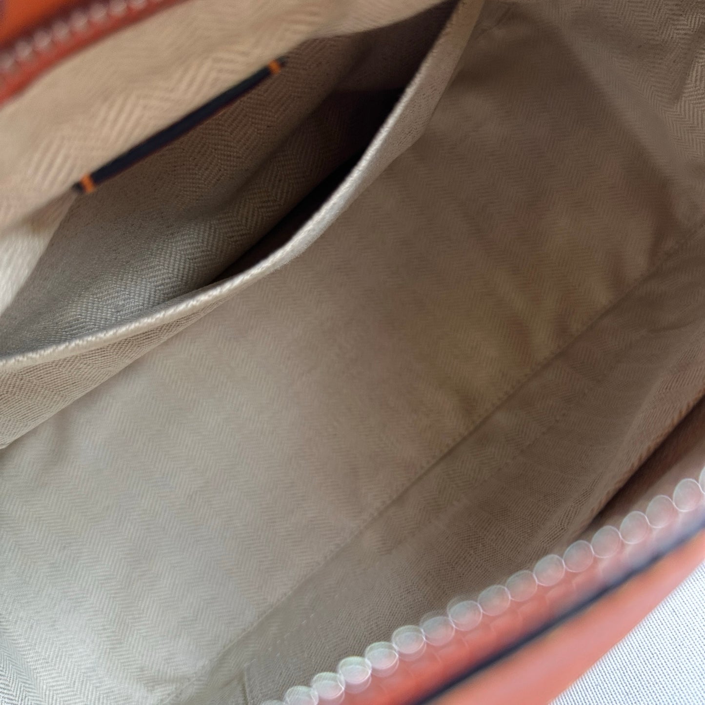 Used LOEWE Leather Puzzle Bag Handbag Orange