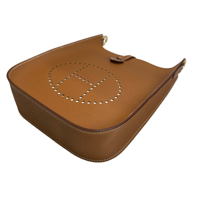 Brand New HERMES Clemence Evelyne Crossbody Bag Gold