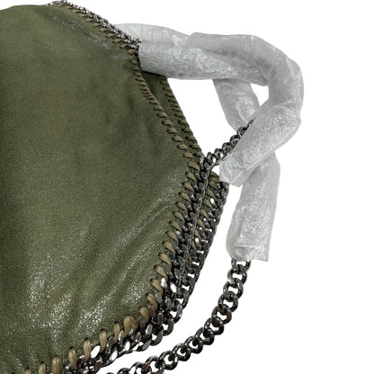 Used STELLA MCCARTNEY Solid Shaggy Deer Falabella Tote Bag Green Olive