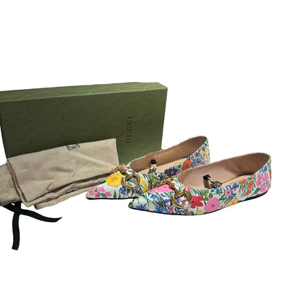 Used GUCCI Shoes Pink Yellow Green