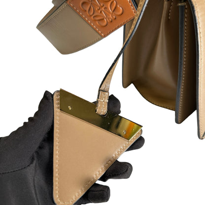 Used LOEWE Calfskin Barcelona Crossbody Bag Brown GH