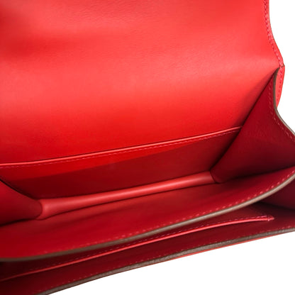 HERMES Swift Mini Constance Crossbody Bag Red GHW