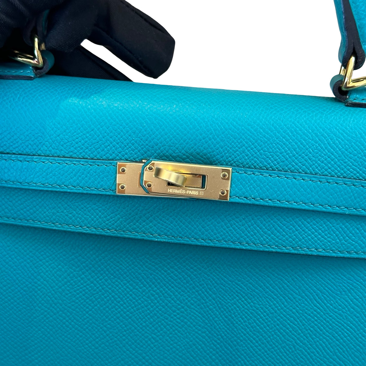 Used HERMES Epsom Kelly 25 Handbag Green GHW