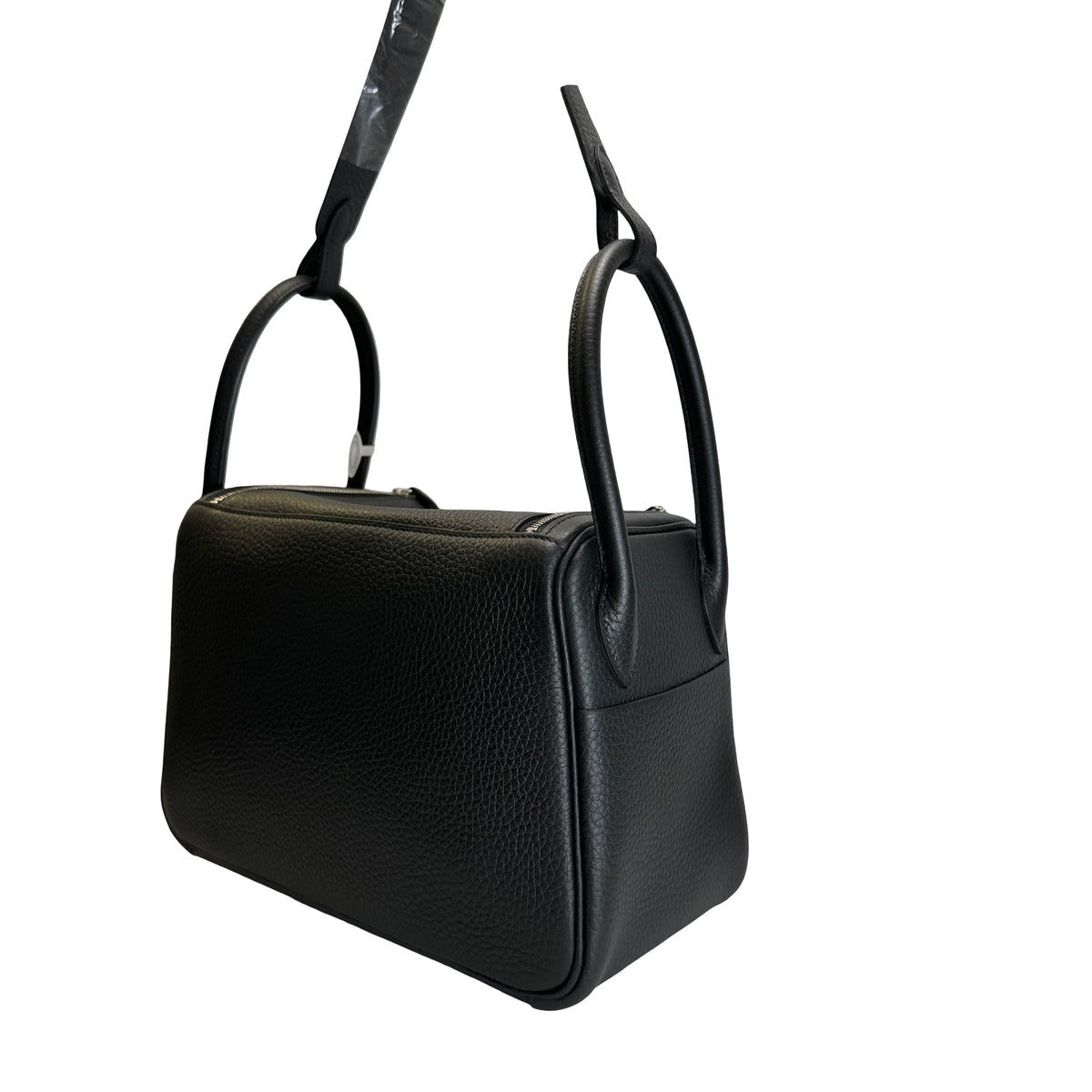 Brand New HERMES Leather Lindy 26 Handbag Black PHW