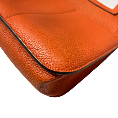 Used HERMÈS Halzan Shoulder Bag Orange (93)