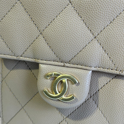 CHANEL Quilted Caviar Quilted Bucket Bag Bucket Bag Beige Gold