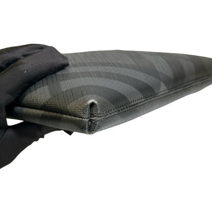 Used BURBERRY London Check Clutch Clutch Black Grey