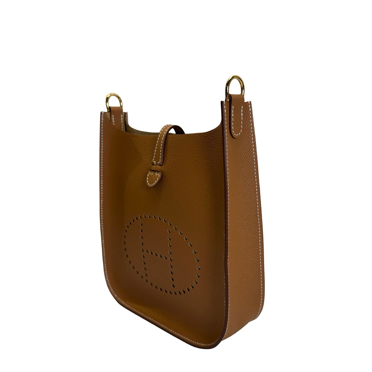Brand New HERMES Clemence Evelyne Crossbody Bag Gold