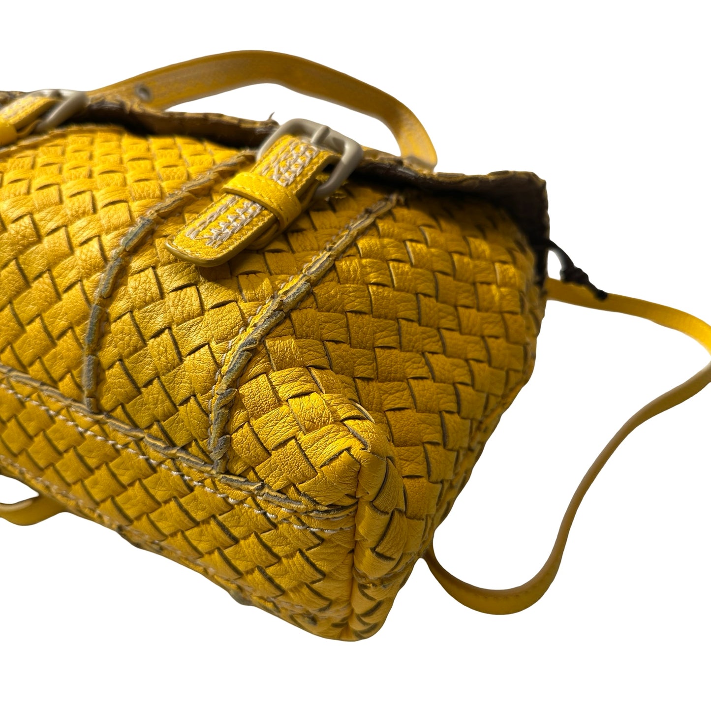 Used BOTTEGA VENETA 2 Way Shoulder Shoulder Bag Sunshine Yellow