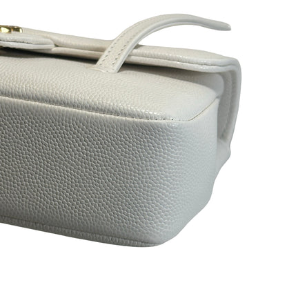Brand New CHANEL Caviar Mini Preppy Coco Shoulder Bag White Gold