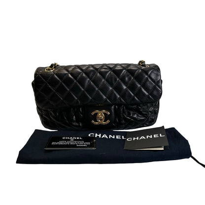 Used CHANEL Quilted Leather Quilted Bag Chain Shoulder Bag Black