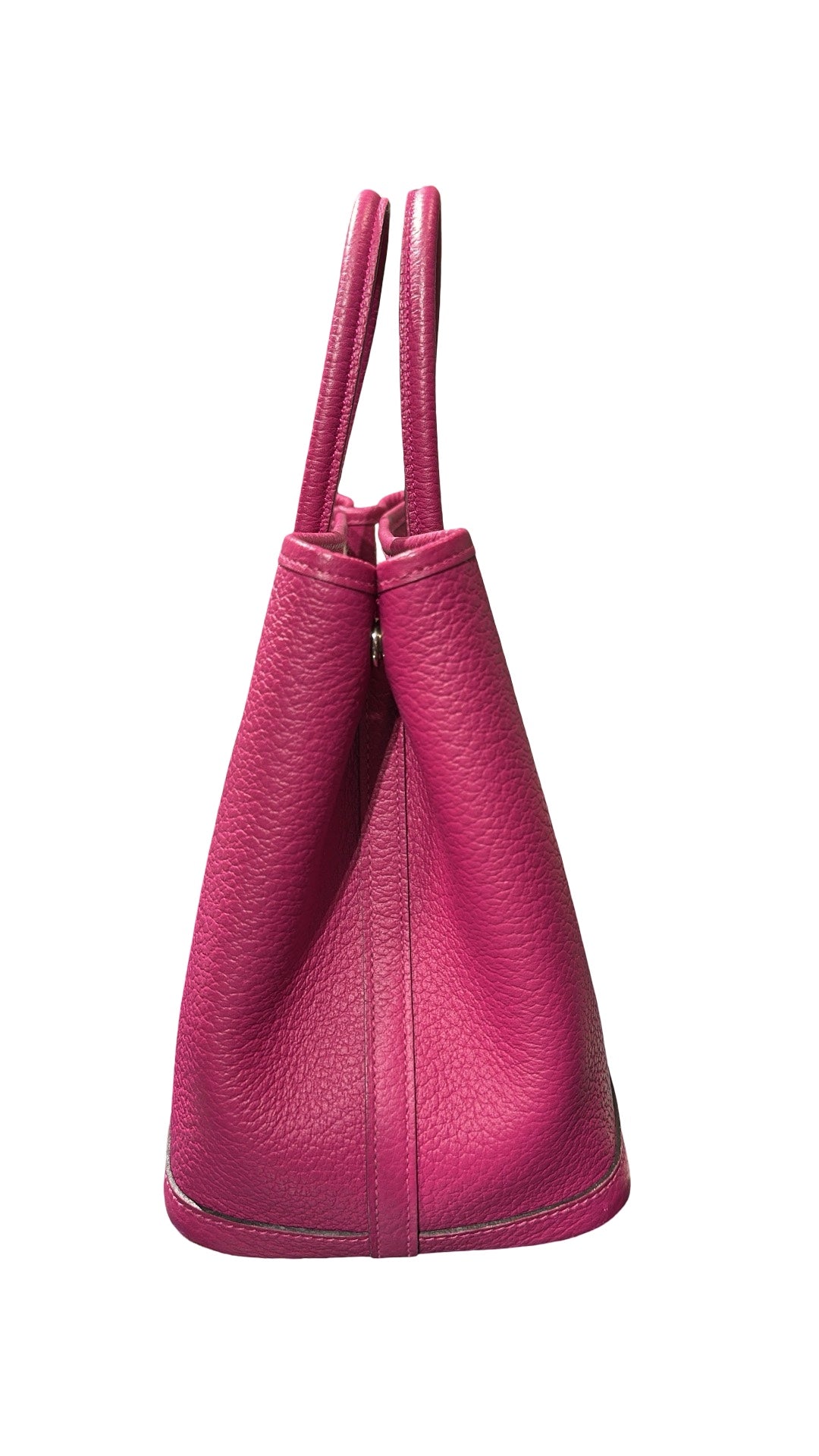 Used HERMÈS Calfskin Leather Negonda Garden Party TPM Clutch Purple