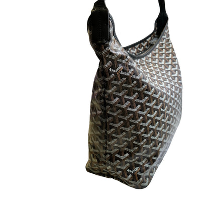 Used GOYARD Monogram BOHEME HOBO Hobo Bag Black Brown White