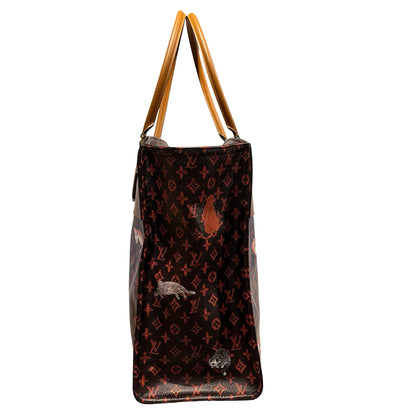 Used LOUIS VUITTON Monogram Catogram Neverfull MM Catogram Tote Bag Brown Orange Multicolor