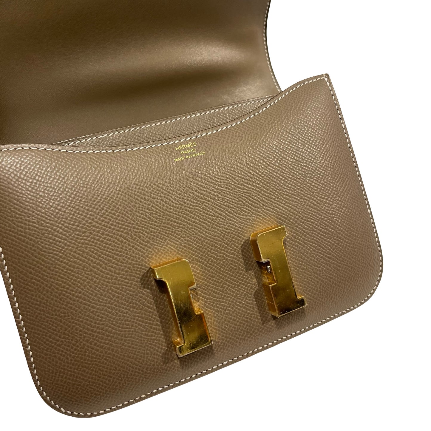 Used HERMES Epsom Constance Cross body bag Etoupe