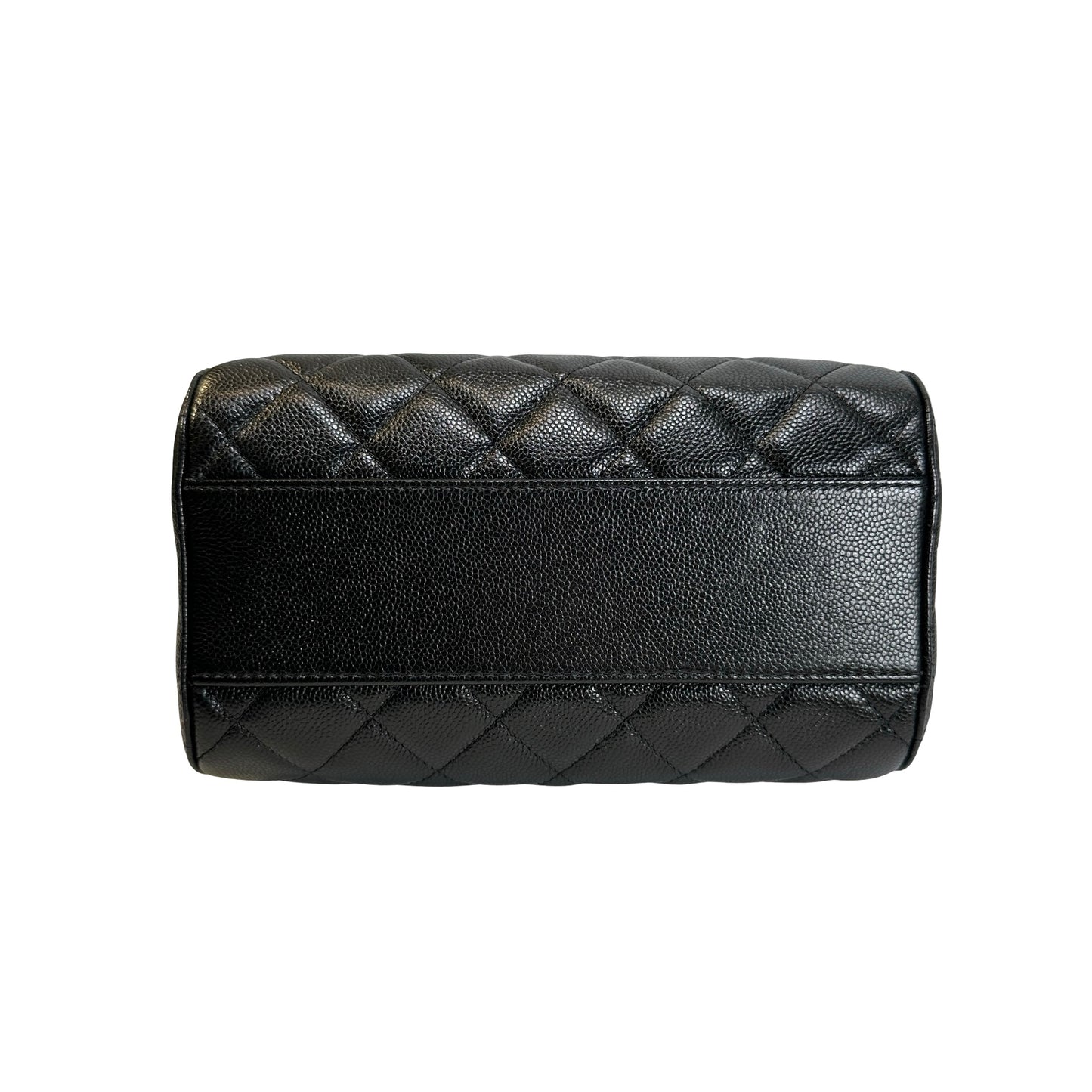 Used CHANEL Quilted Caviar leather Caviar Vanity Case Vanity case Black Gold