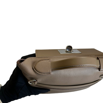 Used HERMES Togo Leather Mini 2424 Handbag ETOUPE/ETOU PHW