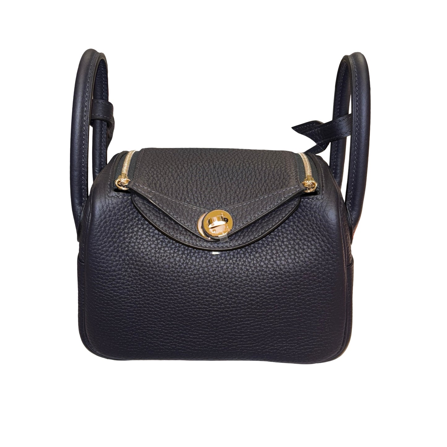 New HERMÈS Mini Lindy Two Way Shoulder Bag Caban GHW