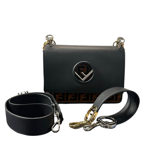 Used FENDI Calfskin Leather Two Way Shoulder Bag
