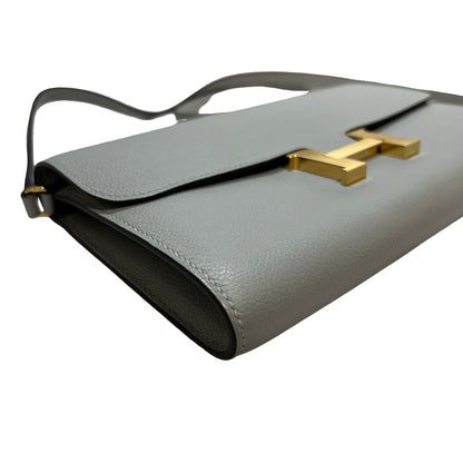 Used HERMÈS Calfskin Leather Constance to go Shoulder Bag Blue