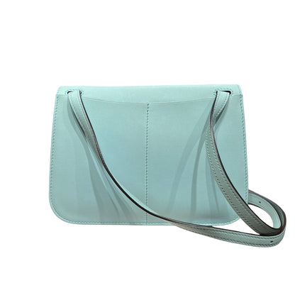 Used HERMÈS Mini Halzan Shoulder Bag Light Blue PHW