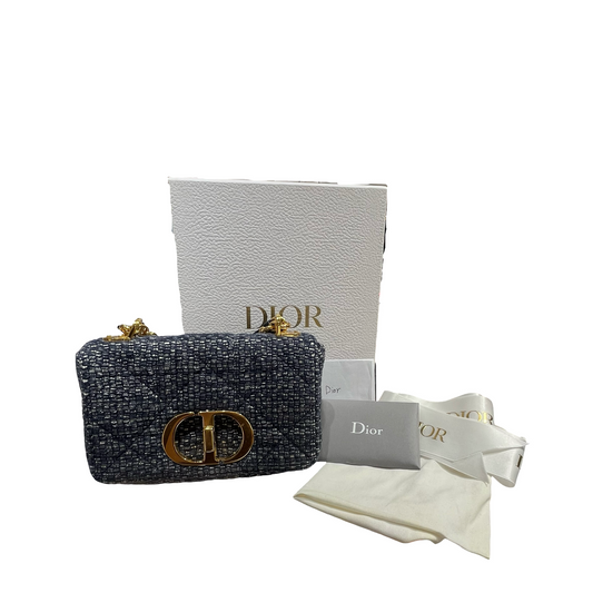 DIOR CARO SMAILL TWEED DARK BLUE [3000613]