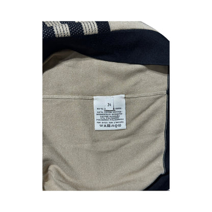 HERMES BLACK&BEIGE STRIPED SWEATER [20000272]