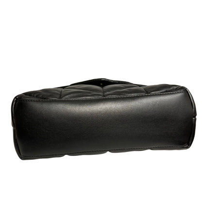 Used SAINT LAURENT Lambskin Leather Cross Body Bag Black PHW