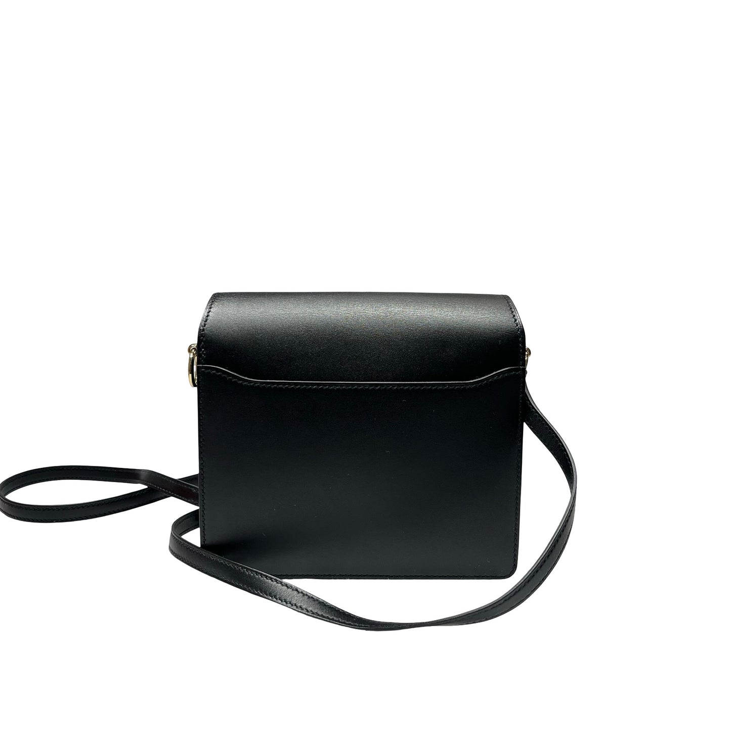 Unused HERMÈS MINI ROULIS Cross Body Bag Black GHW