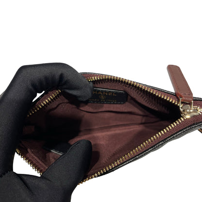 Unused CHANEL Calfskin Leather Pouch Black GHW