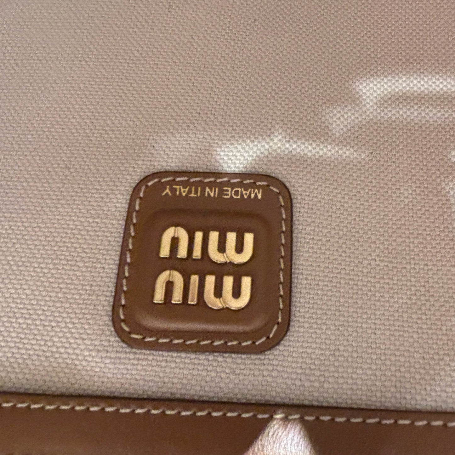 Used MIU MIU Corduroy Ivy bag Tote Bag Camel