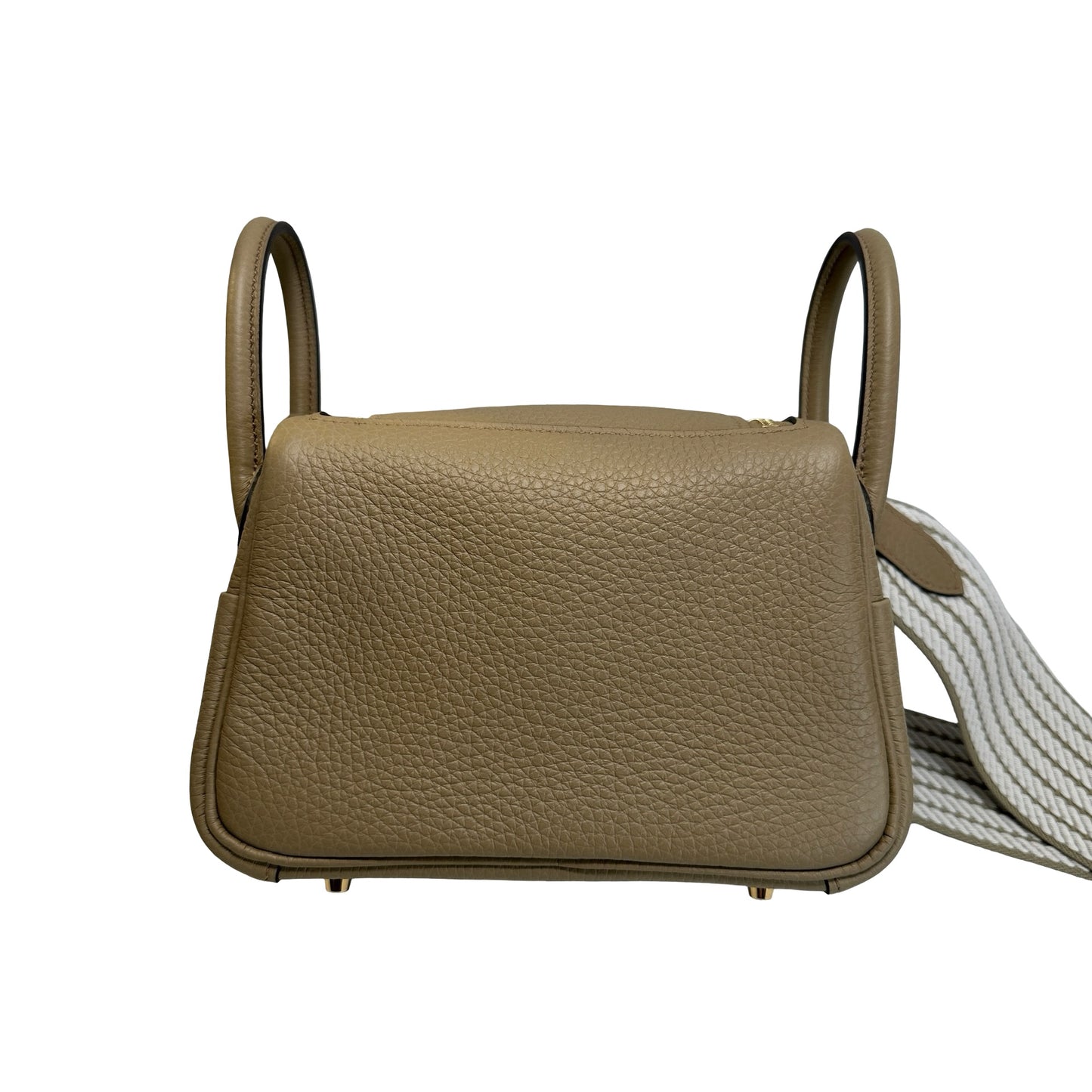 Brand New HERMES TC Mini Lindy Handbag Beige Maria GHW