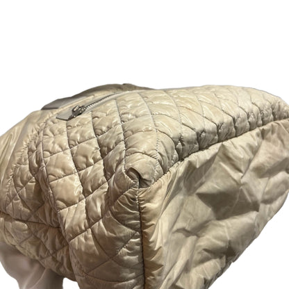 Used CHANEL Quilted Nylon Coco Cocoon Tote Bag Beige