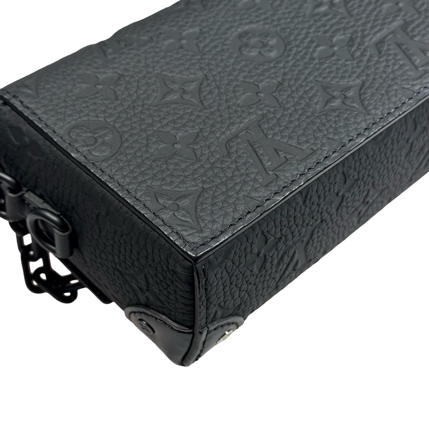 Used LOUIS VUITTON Taurillon Leather Steamer Wearable Wallet Cross Body Bag Black