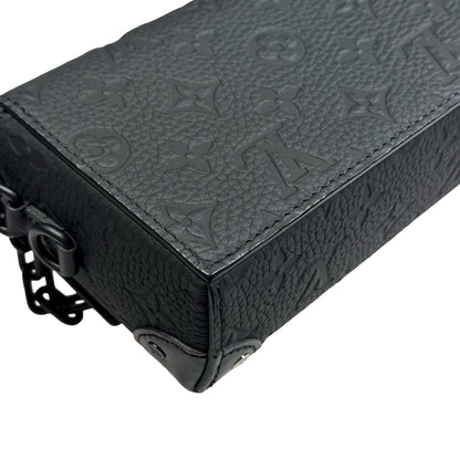 Used LOUIS VUITTON Taurillon Leather Steamer Wearable Wallet Cross Body Bag Black