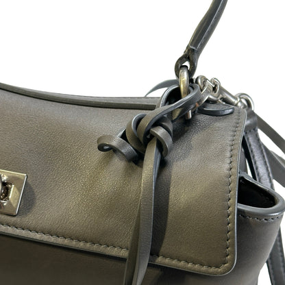 Used BALENCIAGA Leather Shoulder Bag Shoulder Bag Grey